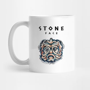 Stone Head Retro Sculpture Face Mug